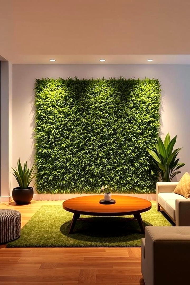 Natural Retreat Turf Feature - 30 Artificial Grass Wall Design Ideas