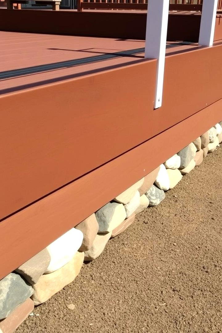 Natural Stone Embellishment - 30 Deck Skirting Ideas