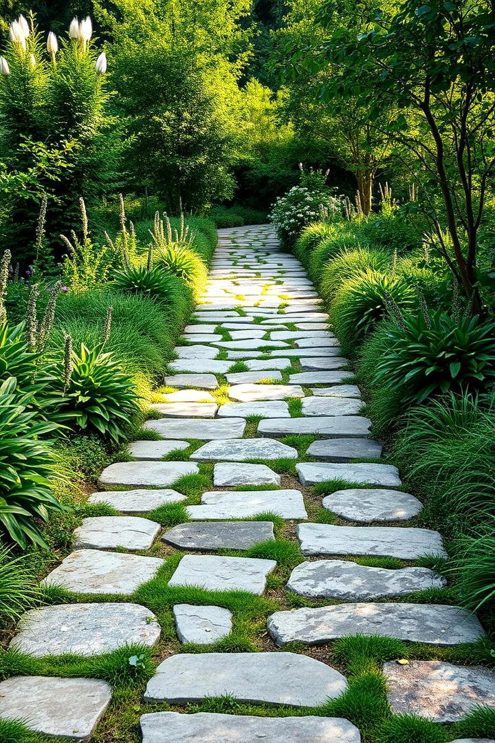 Natural Stone Pathways - 30 Rustic Landscaping Ideas