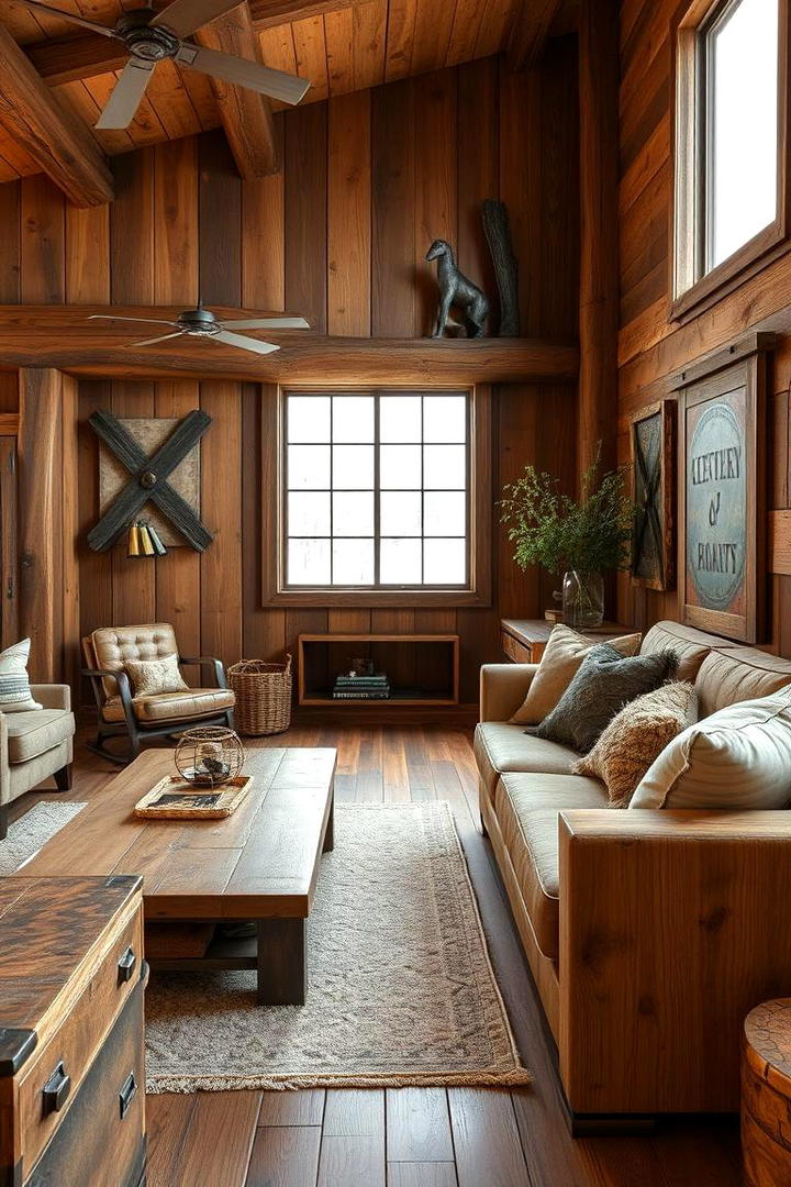 Natural Wood Textures - 30 Western Living Room Ideas