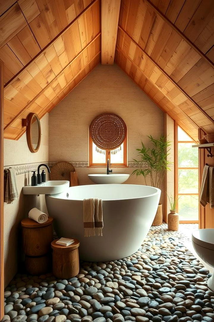 Nature Inspired Bathroom Oasis - 30 Attic Bathroom Ideas