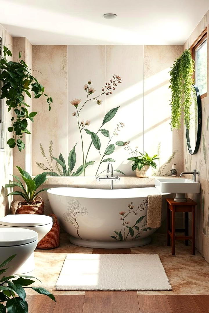 Nature Inspired Botanical Prints - 30 Bathroom Art Ideas