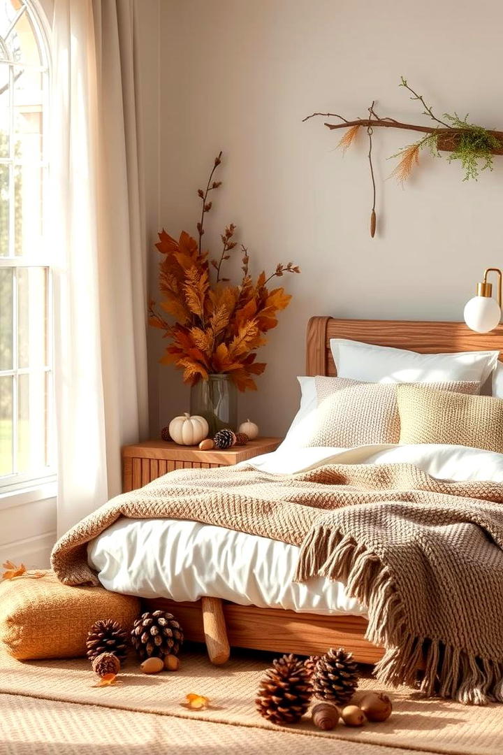 Nature Inspired Decor - 30 Fall Bedroom Decor Ideas