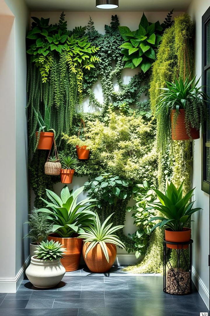 Nature Inspired Greenery - 30 Entryway Wall Ideas