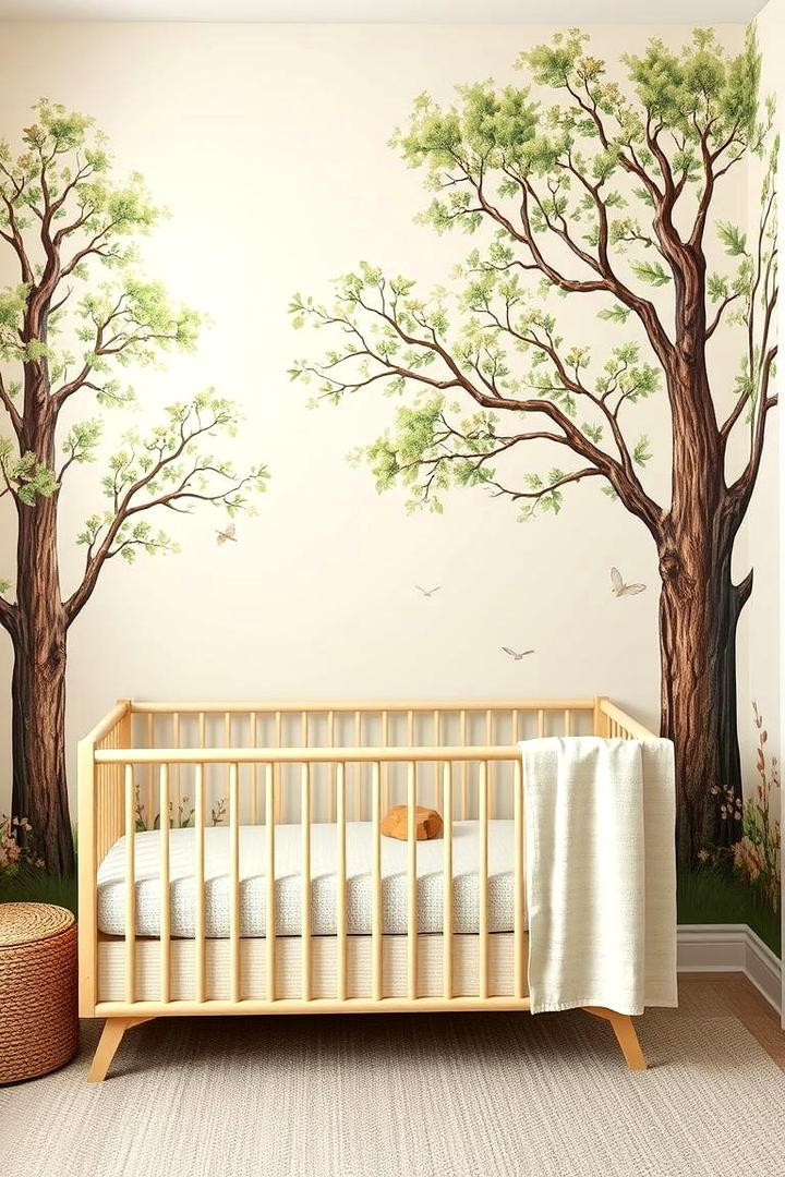 Nature Inspired Murals - 30 Nursery Accent Wall Ideas