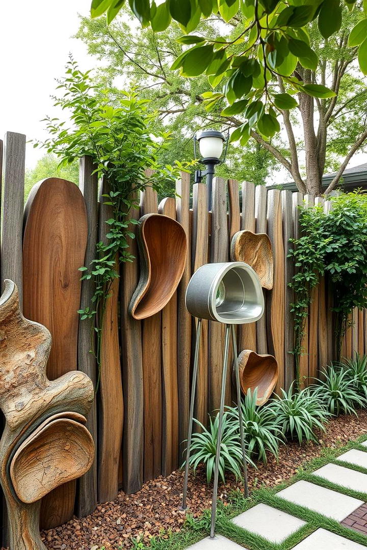 Nature Inspired Organic Fence - 30 Decorative Fence Ideas