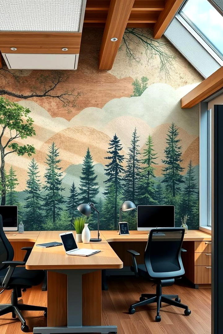 Nature Inspired Serenity - 30 Office Wallpaper Ideas