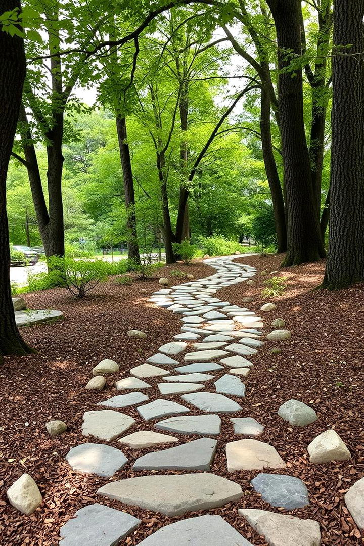 Nature Inspired Stone Walk - 30 Rock Walkway Ideas