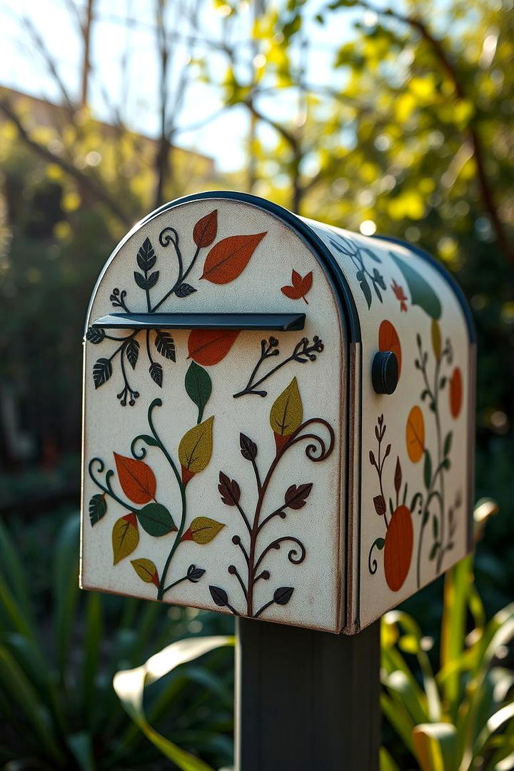 Nature Inspired Whimsical Mailbox - 30 Mailbox Decor Ideas