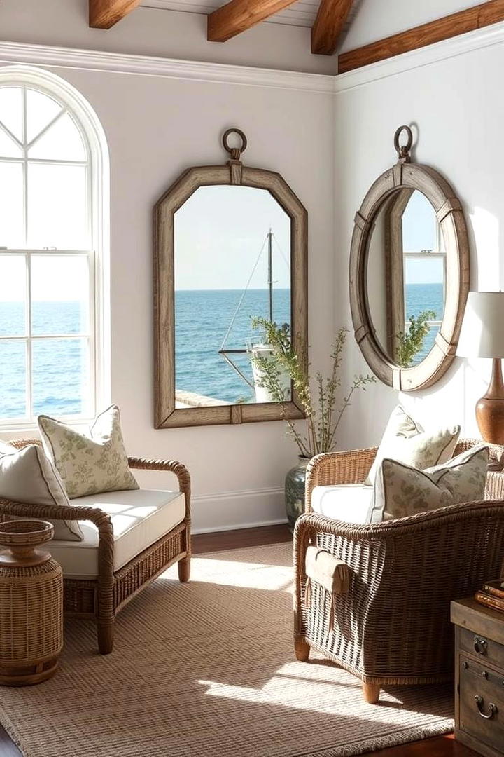 Nautical Inspired Mirrors - 30 Coastal Decor Ideas