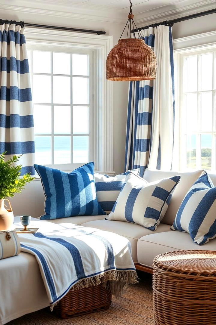 Nautical Stripes and Patterns - 30 Coastal Decor Ideas