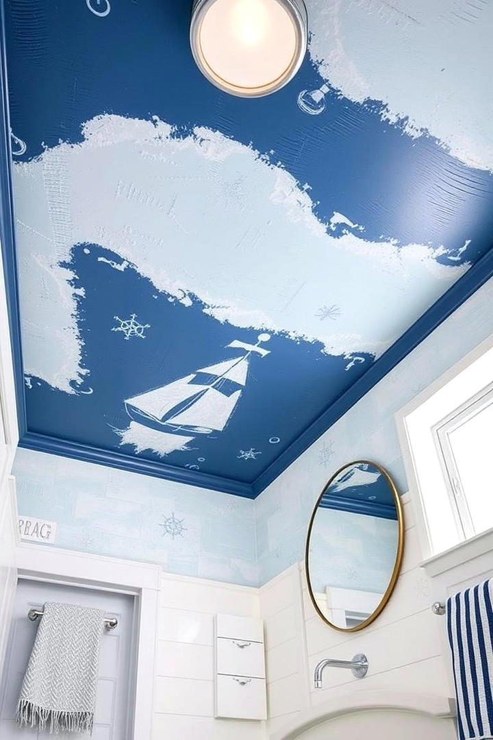 Nautical Themed Designs - 30 Bathroom Ceiling Ideas