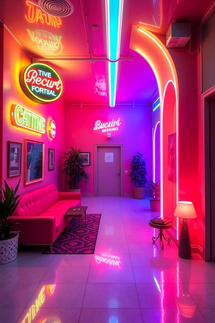 Neon Signs and Accents - 30 1990s Interior Design Ideas