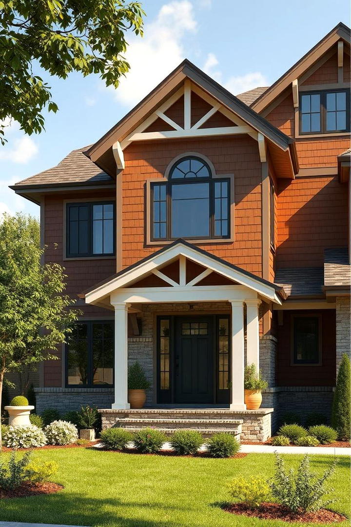 Nutmeg Infused Style - 30 Brown Exterior House Colors