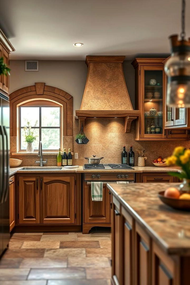 Olive Oil Storage Solutions - 30 Tuscan Kitchen Design Ideas