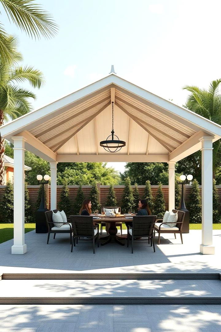 Open Air Dining Pavilion - 30 Backyard Gazebo Ideas