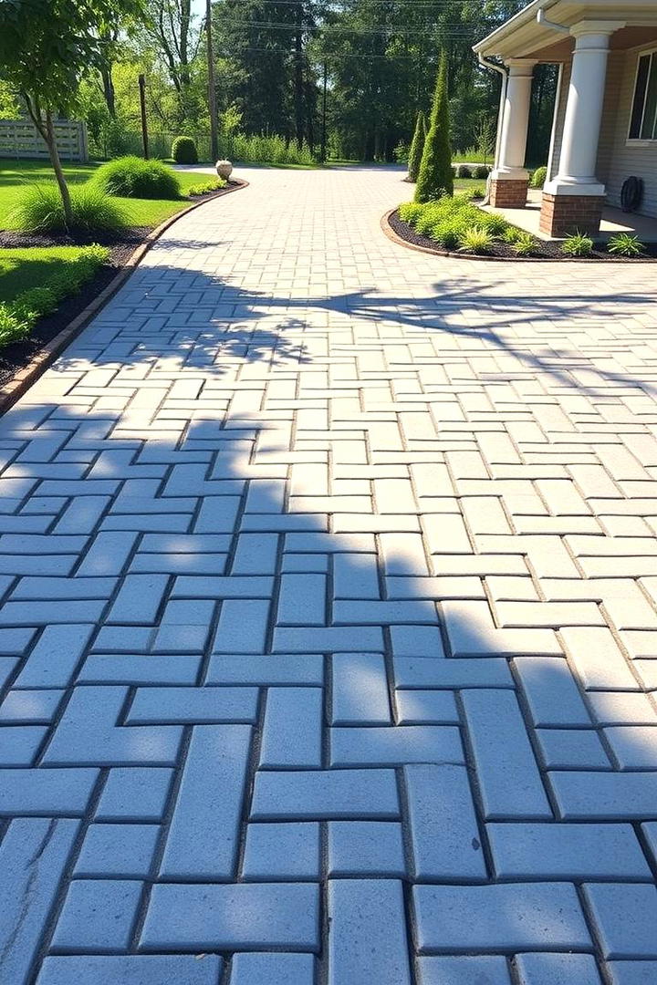 Open Grid Concrete Driveway - 30 Concrete Driveway Ideas