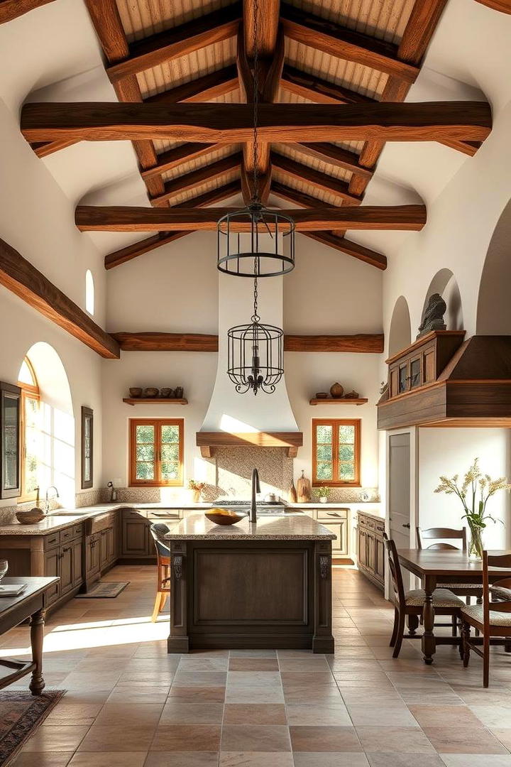 Open Kitchen Concept with Rustic Charm - 30 Spanish Style Kitchen Ideas