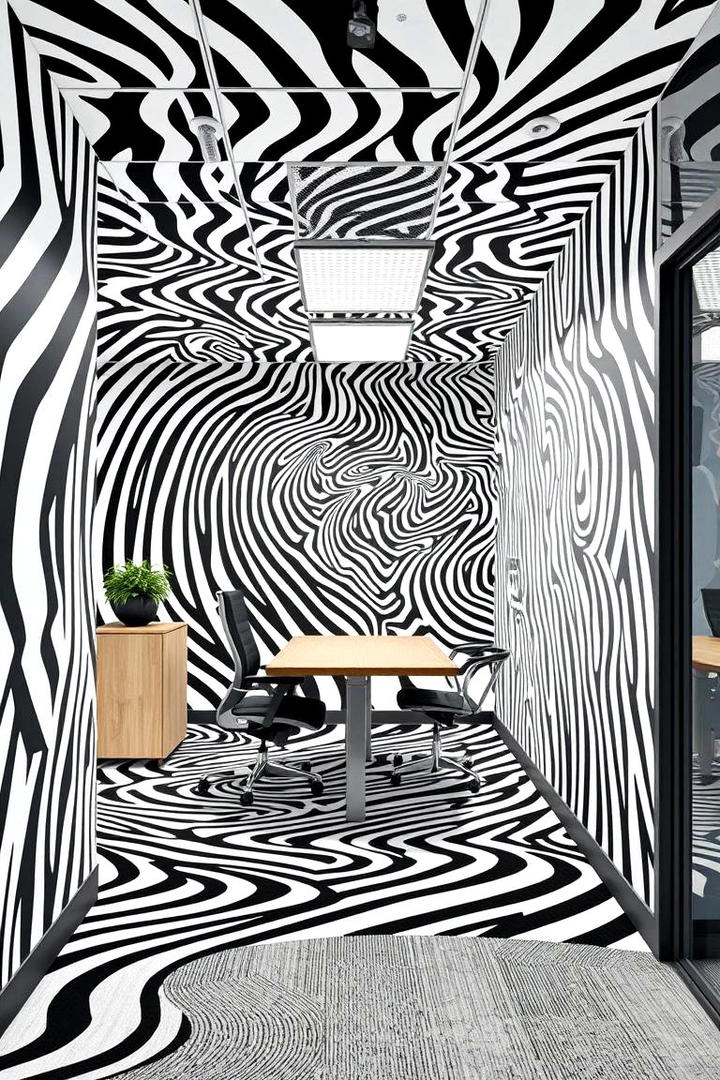 Optical Illusion Effects - 30 Office Wallpaper Ideas