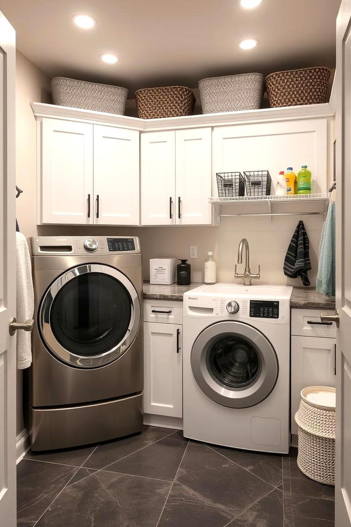 Optimized Workflow with Utility Sink - 30 basement laundry room ideas