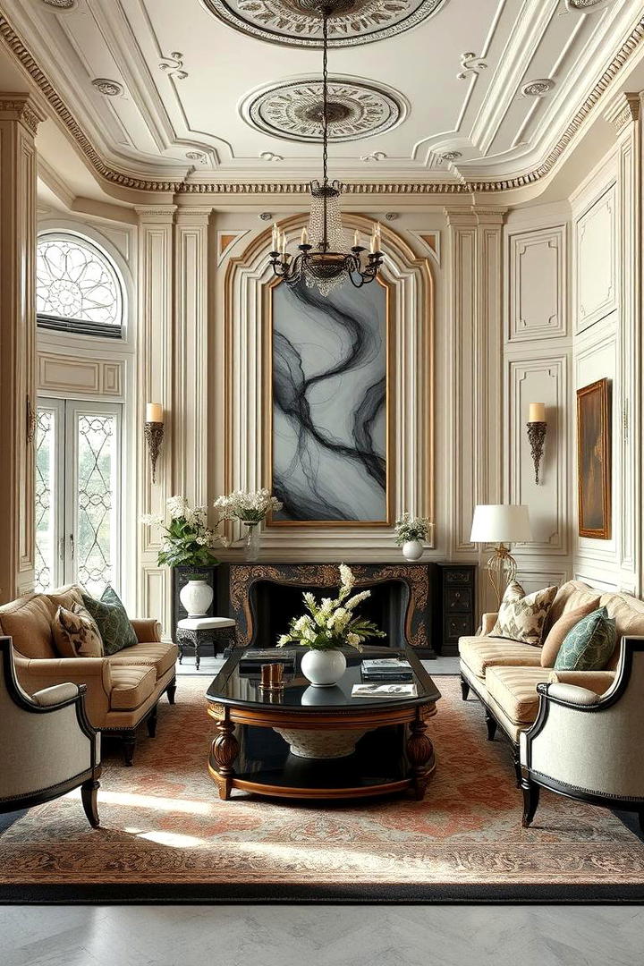 Opulent Details - 30 Art Deco Living Room Ideas