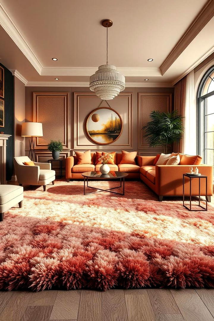 Opulent Rug Selection - 30 Glam Living Room Ideas