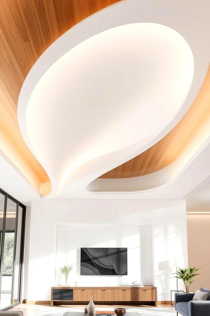 Organic Shape Accents - 30 Accent Ceiling Ideas