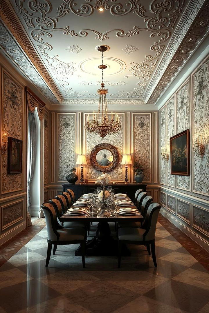 Ornate Patterned Plaster Walls - 30 Wall Covering Ideas