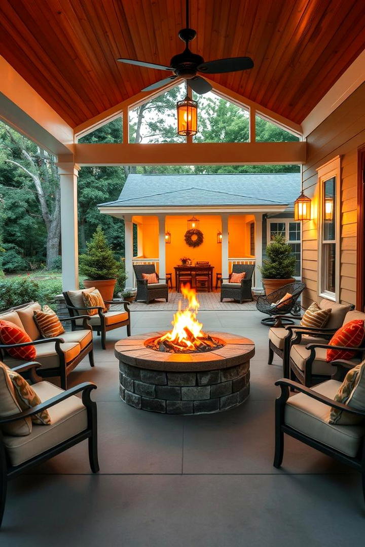 Outdoor Fire Pit Seating - 30 Southern Front Porch Ideas