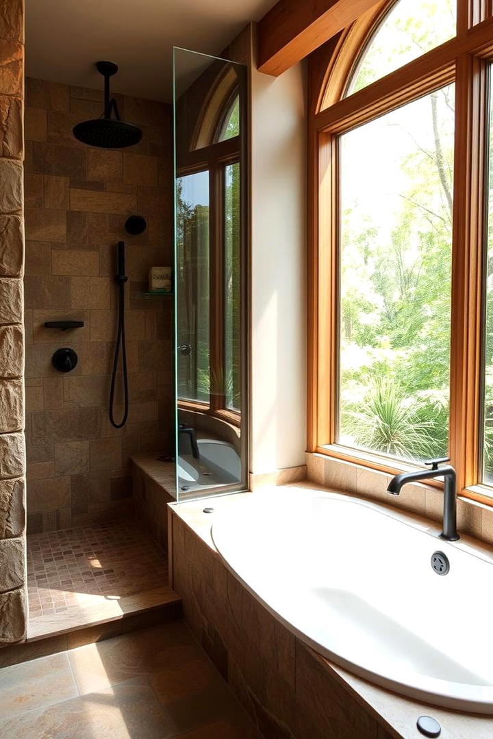 Outdoor Inspired Retreat - 30 Tub-shower Combo Ideas