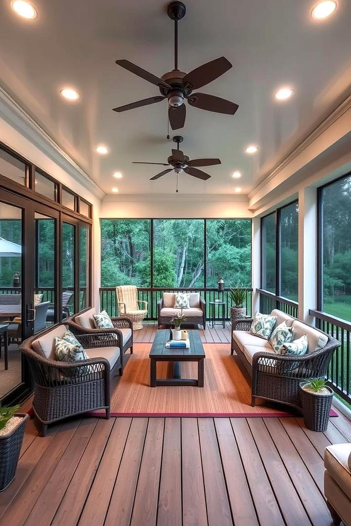 Outdoor Living Room Screened Deck - 30 Screened-in Deck Ideas