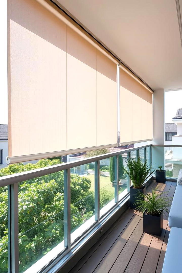 Outdoor Roller Blinds - 30 Balcony Privacy Ideas