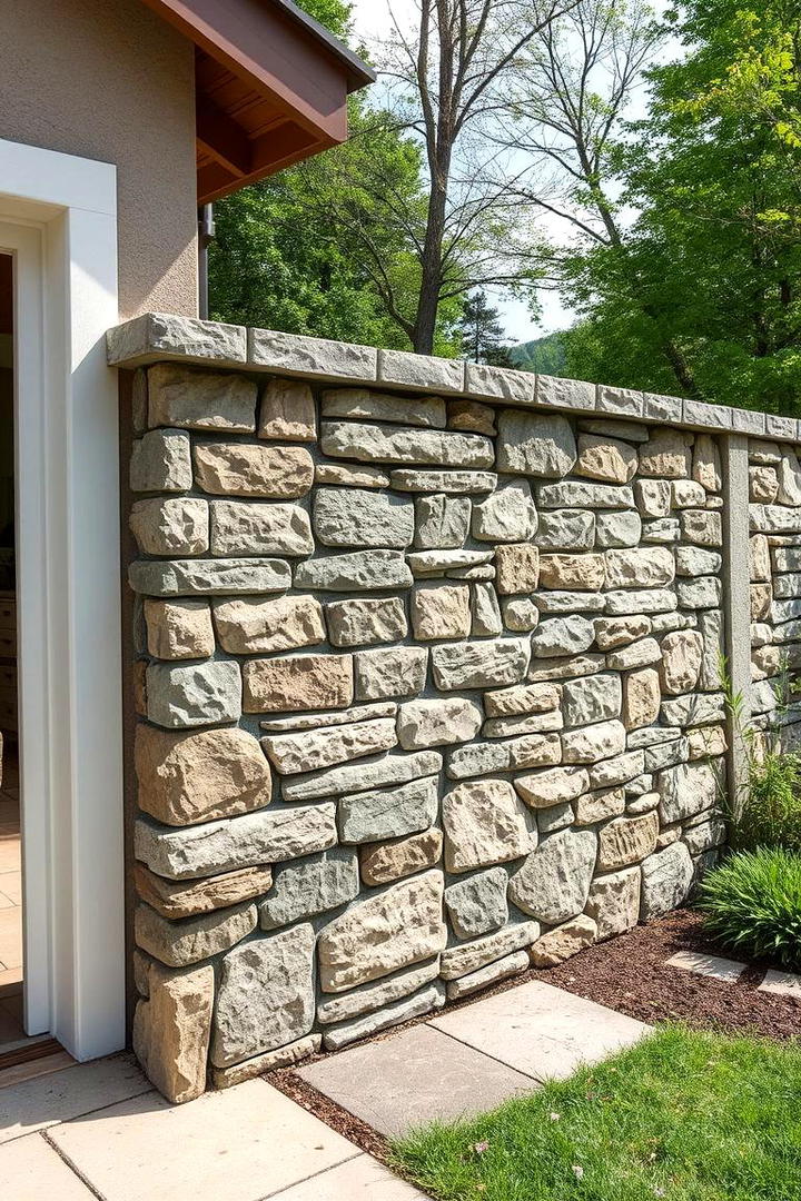 Outdoor Stone Partition Wall - 30 Stone Wall Ideas