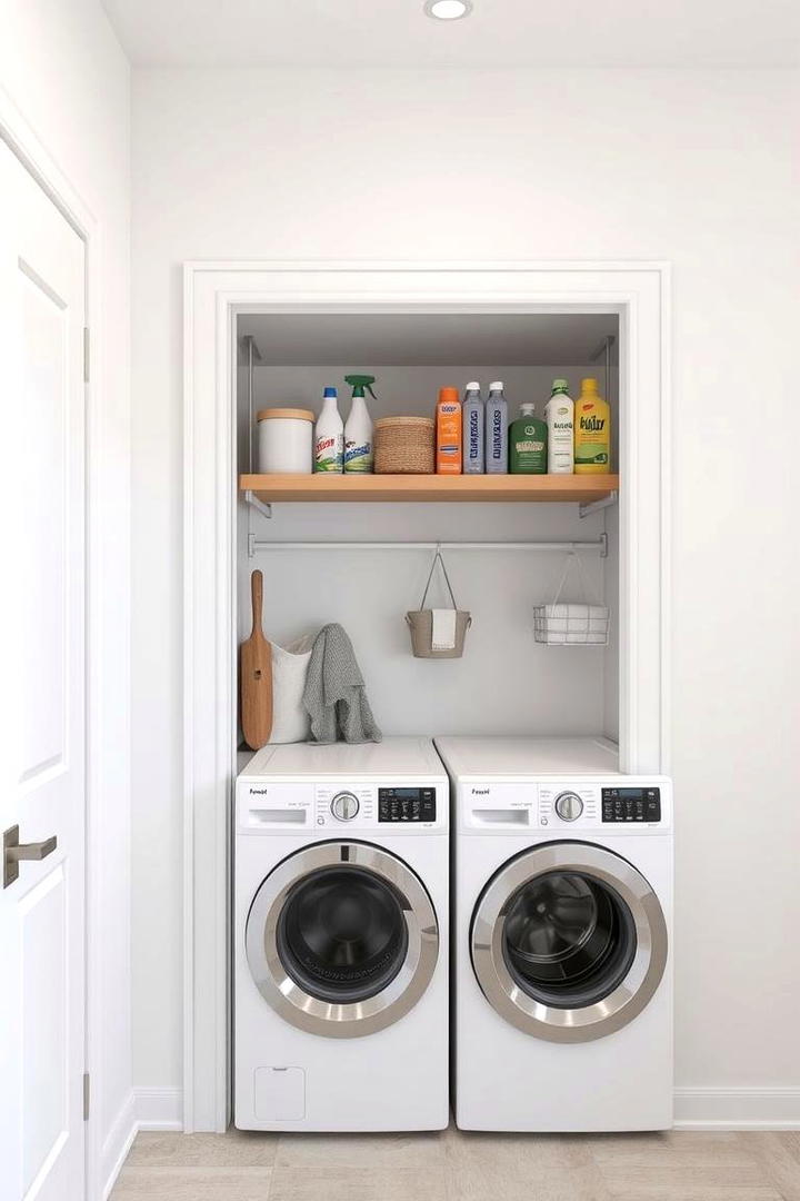 Over Door Hanging Laundry Shelves - 30 Laundry Room Shelf Ideas