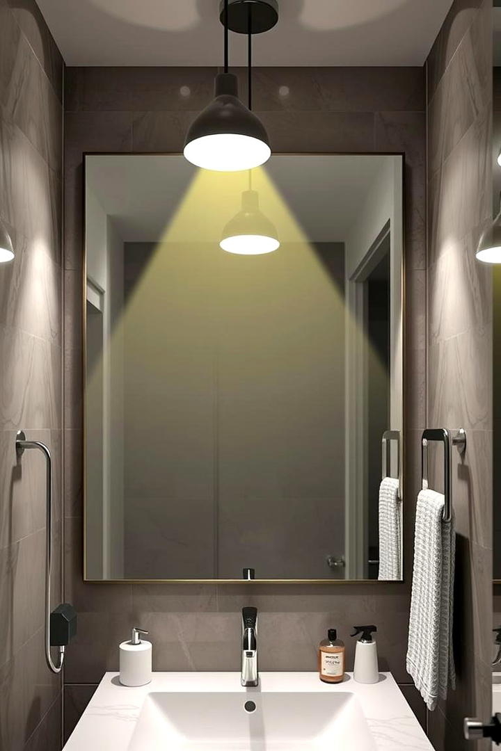 Over the Mirror Fixtures - 30 Bathroom Pendant Lighting Ideas