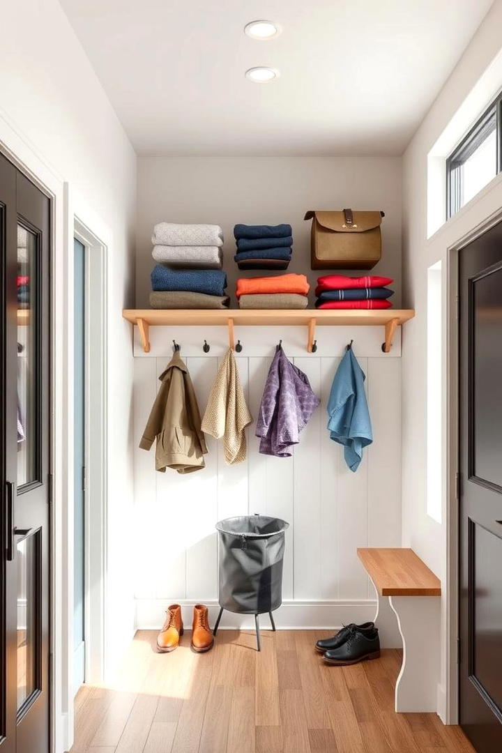 Overhead Storage Racks - 30 Mudroom Storage Ideas