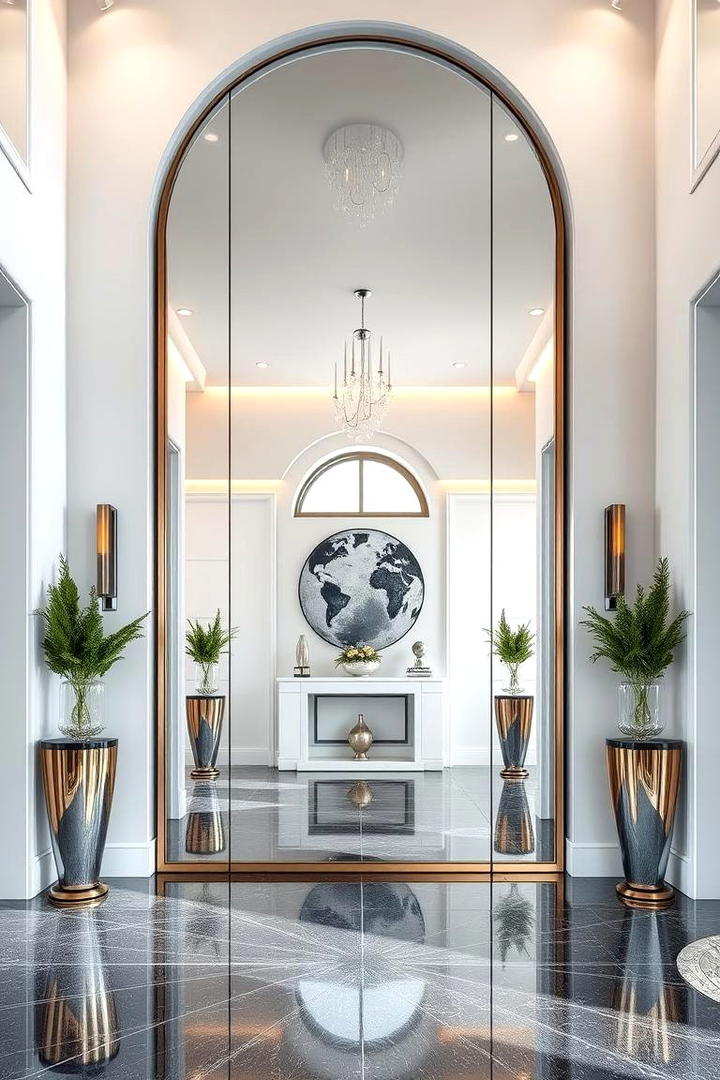 Oversized Statement Mirror - 30 Entryway Mirror Ideas