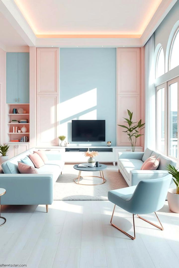 Pastel Living Room Oasis - 30 Pastel Room Ideas