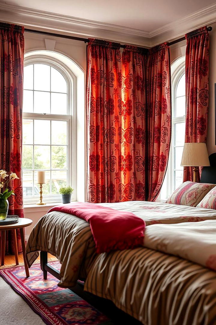 Patterned Curtains - 30 90s Bedroom Decor Ideas