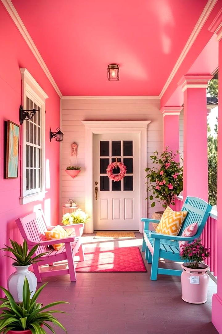 Peppy Pink for a Fun Accent - 30 Porch Paint Colors