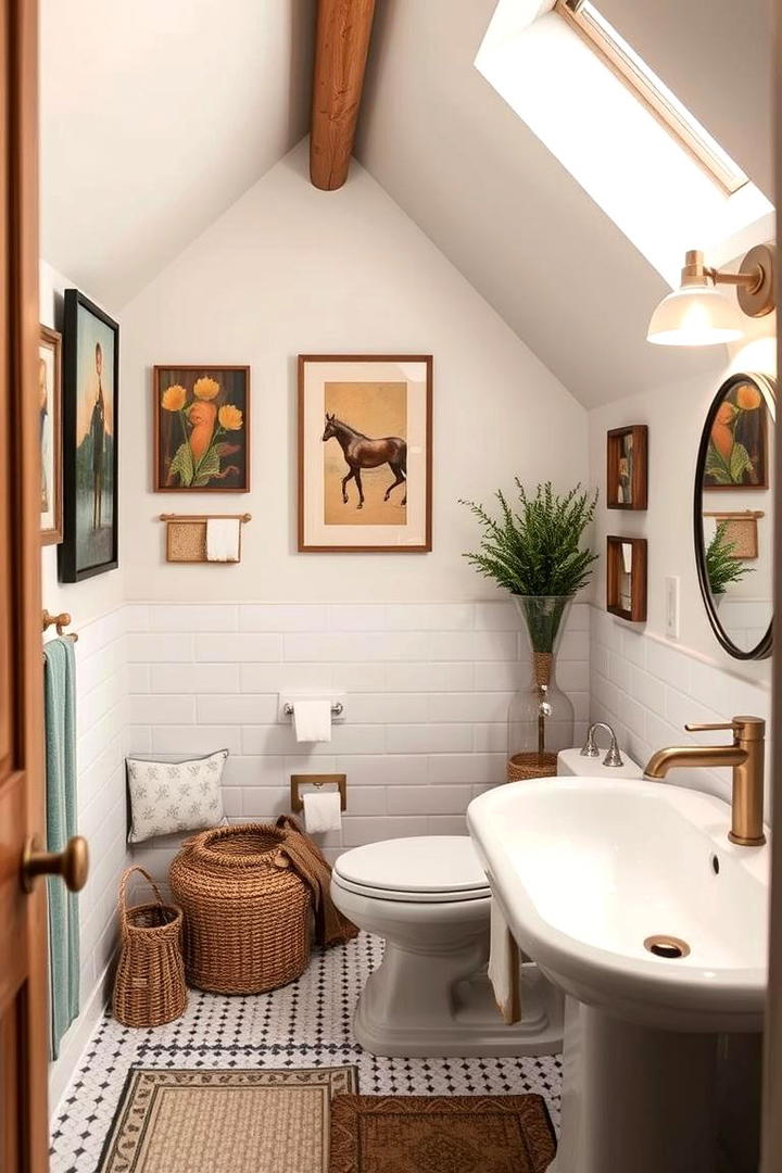 Personal Touch with Unique Decor - 30 Attic Bathroom Ideas