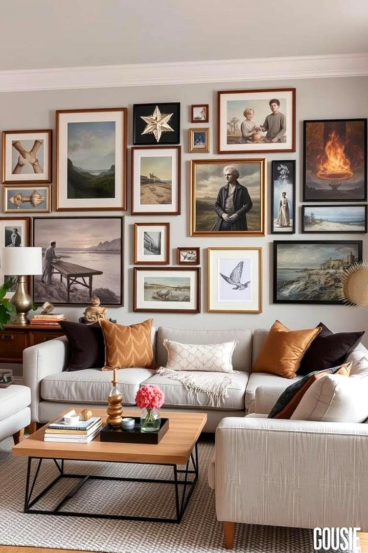 Personalized Art Displays - 30 Pinterest Living Room Decor Ideas