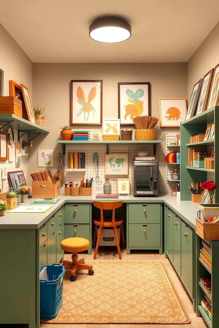 Personalized Family Craft Space - 30 Craft Room Ideas