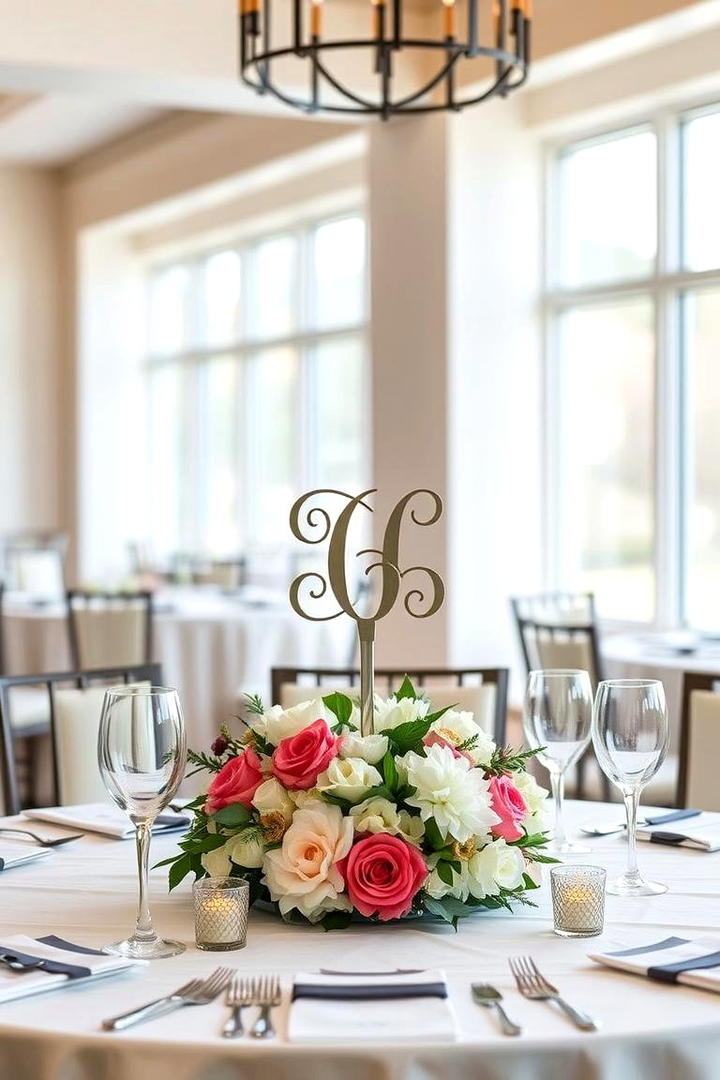 Personalized Monogram Centerpiece - 30 non-floral wedding centerpiece ideas