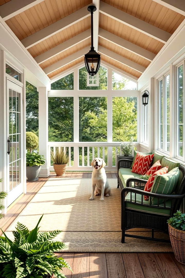 Pet Friendly Patio Porch - 30 Enclosed Porch Ideas