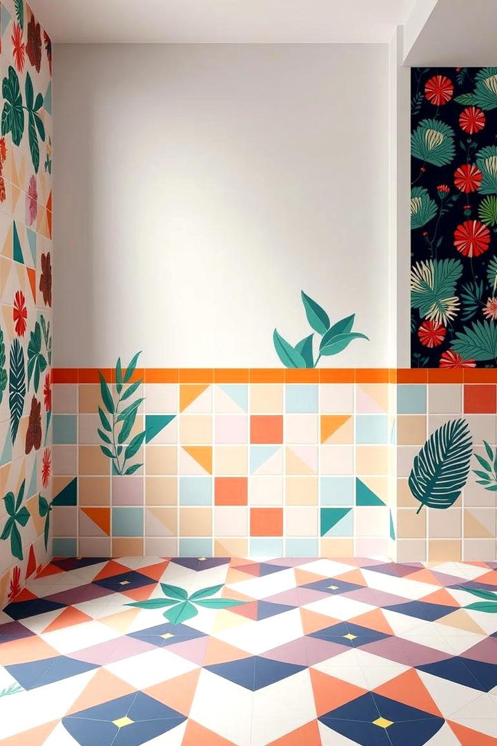 Playful Patterned Combinations - 30 Floor and Wall Color Ideas