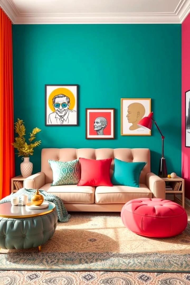 Playful Pop of Color - 30 Bachelor Room Ideas