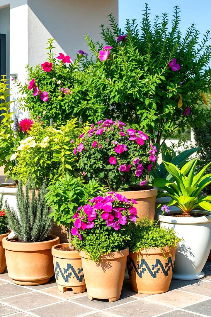 Potted Mediterranean Plant Collection - 30 Mediterranean Garden Ideas