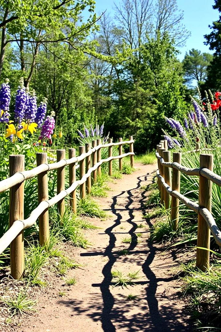 Practical Garden Pathway Marker - 30 Split Rail Fence Ideas