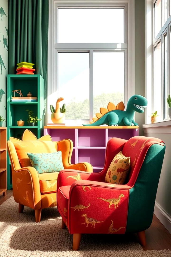 Prehistoric Accent Chairs - 30 Dinosaur-themed Kids Room Ideas